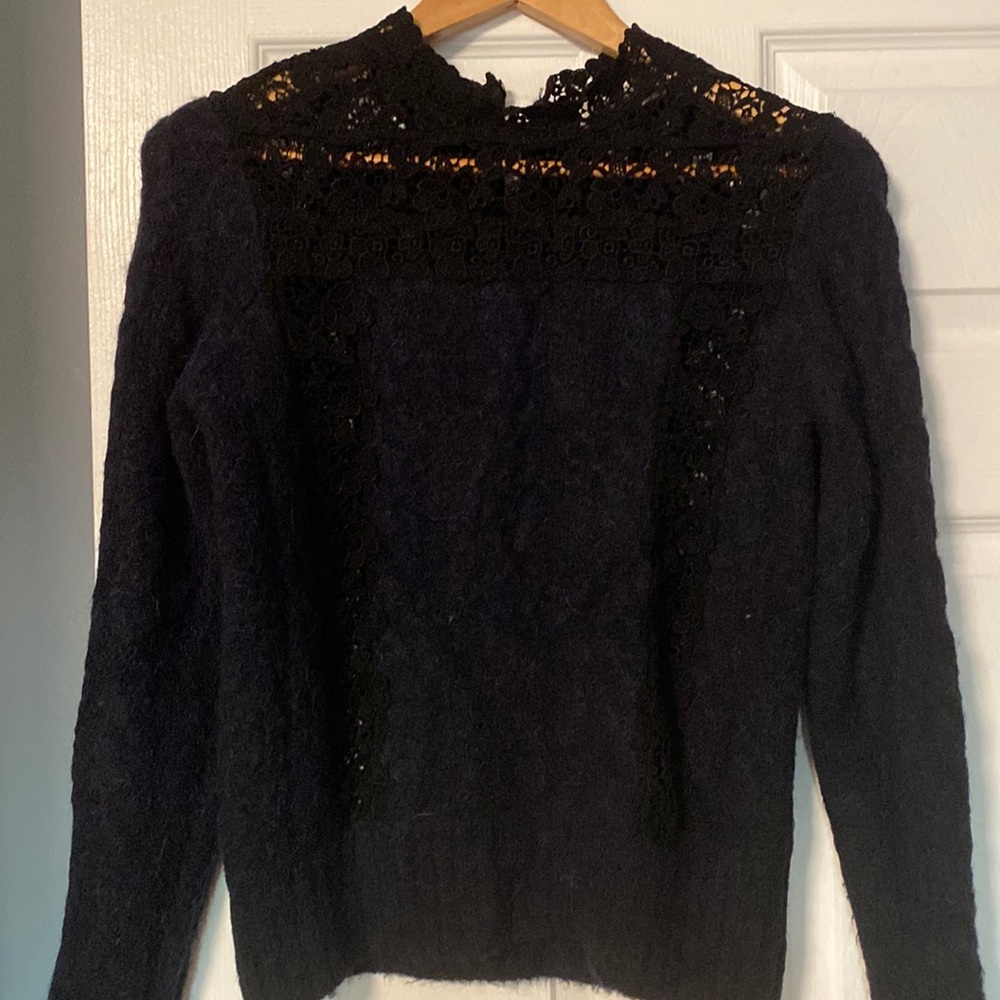 Gorgeous wool sweater with lace by Sea New York in excellent condition